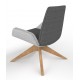 Follow Lounge Chair With Wooden Pyramid Base